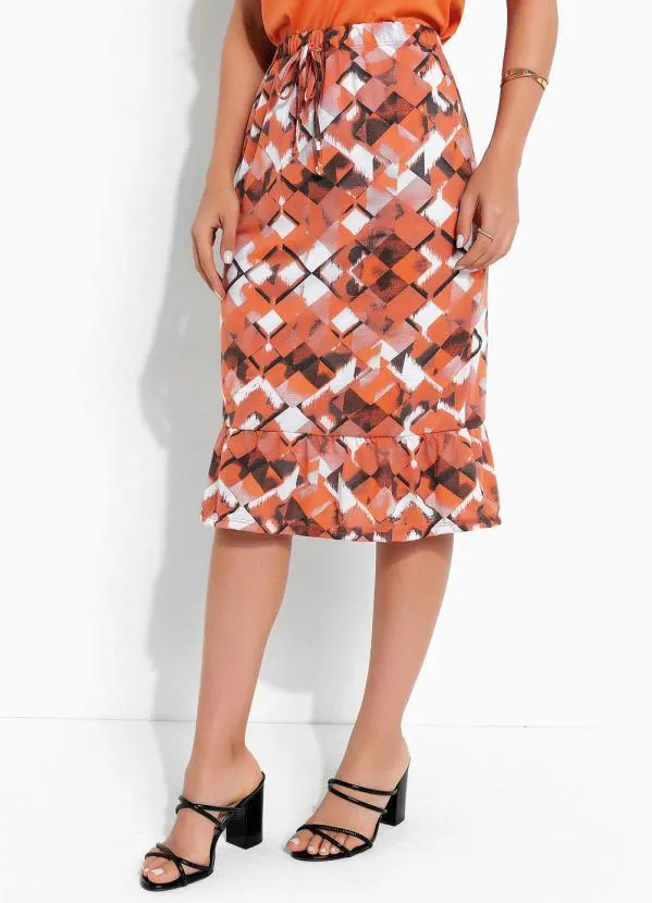 Rosalie - Saia Laranja com Babados