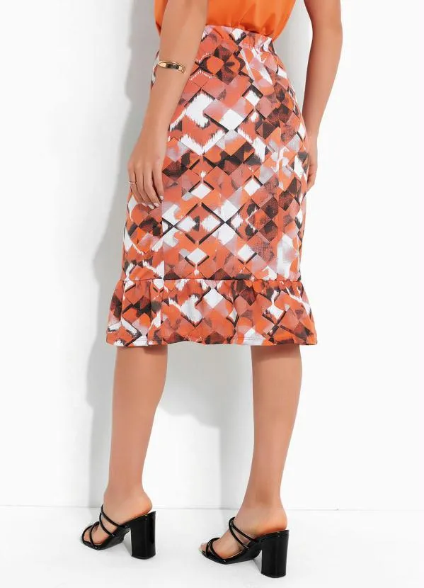 Rosalie - Saia Laranja com Babados 2