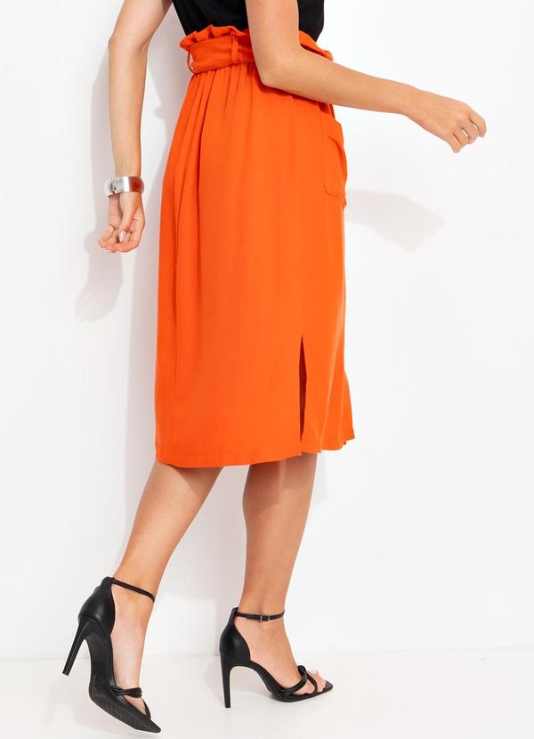 Bimini - Saia Laranja em Linho 2