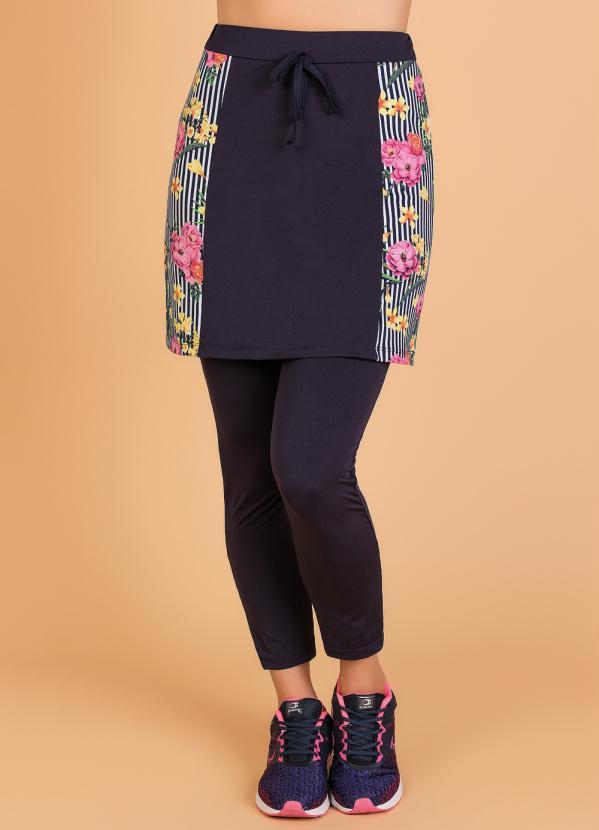 Outlet - Saia Legging Marinho Moda Evangélica Fitness 6