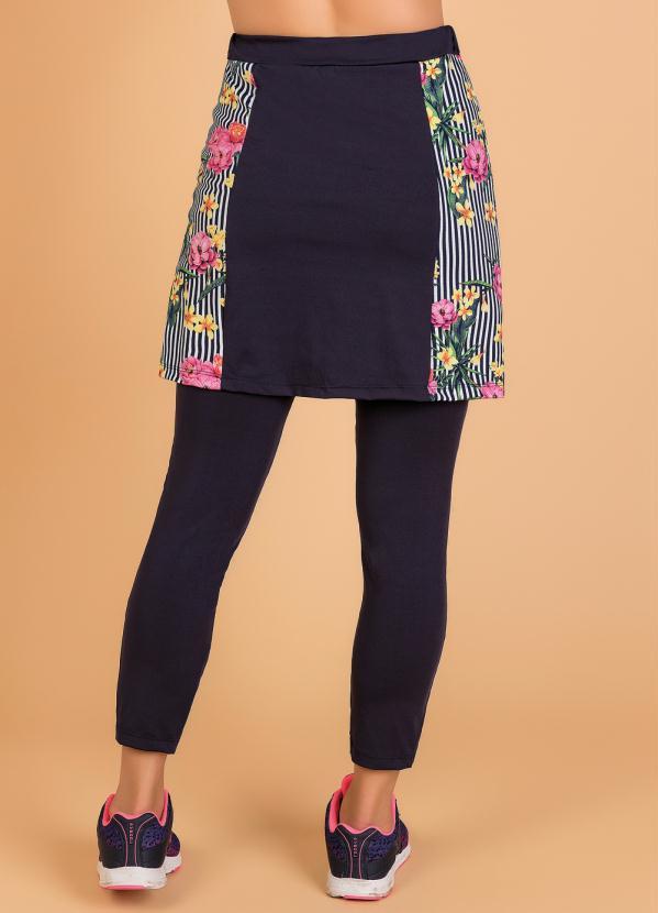 Outlet - Saia Legging Marinho Moda Evangélica Fitness 7