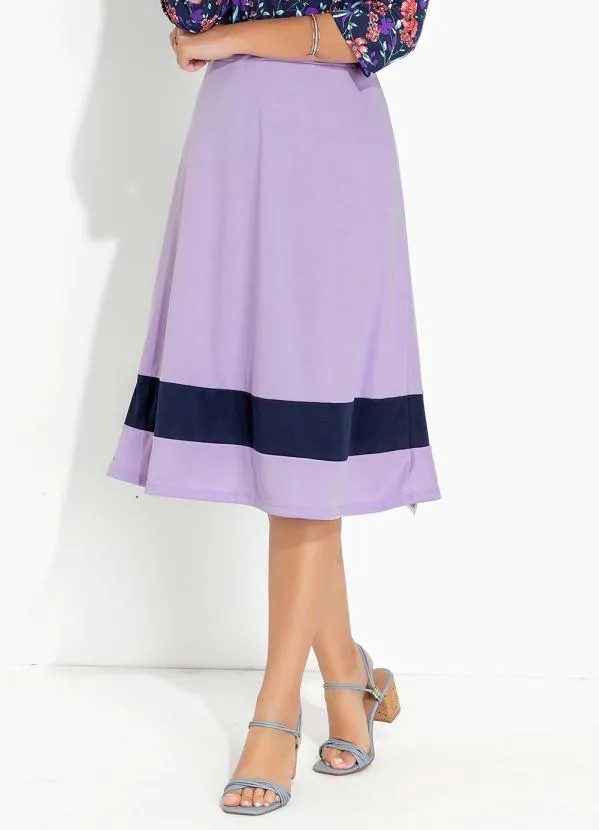 Rosalie - Saia Lilás Evasê