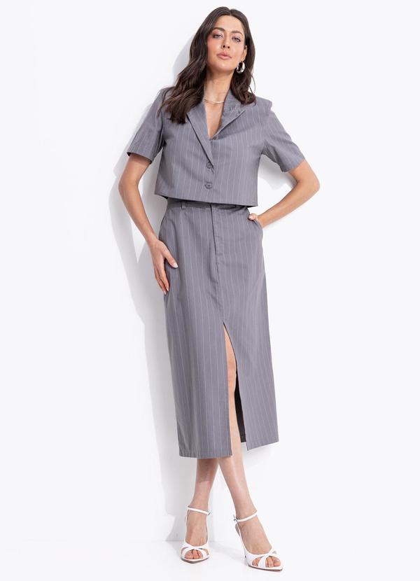 Colcci - Saia Listrada Cinza