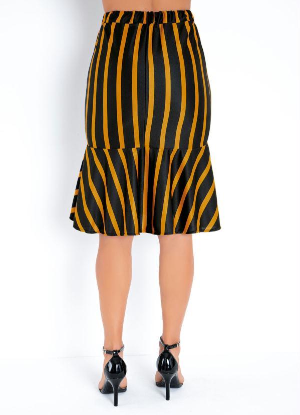 Outlet - Saia Listras Caramelo com Babado 2