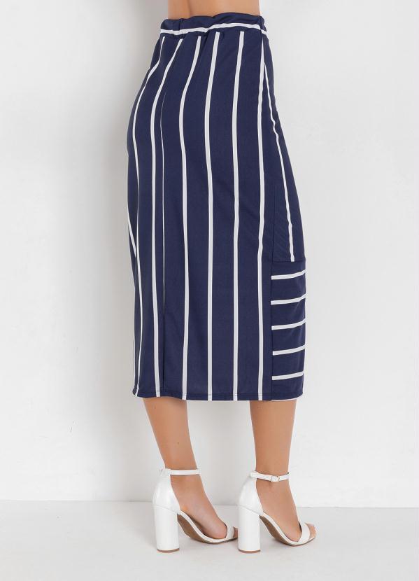 Outlet - Saia Listras Marinho com Recorte 2