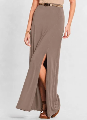 Select - Saia Longa Feminina Marrom - SELECT