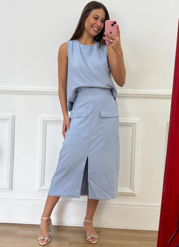 Doce Tom - Saia Longuete Azul 2