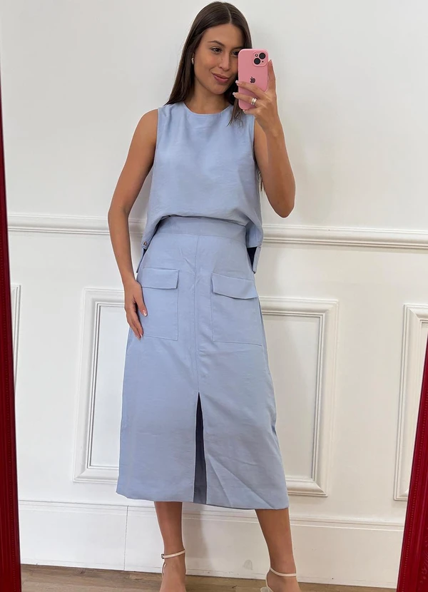 Doce Tom - Saia Longuete Azul 3