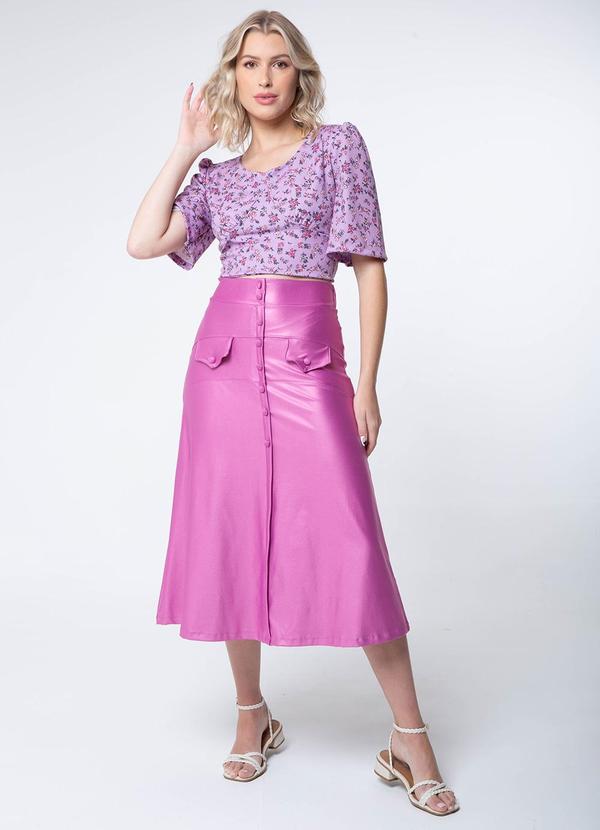 Misiss - Saia Longuete Cintura Alta Heloisa Rosa 3