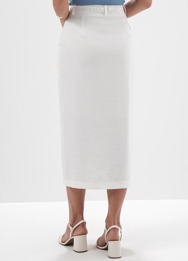Principessa - Saia Longuete em Viscose Off White Janaina 2