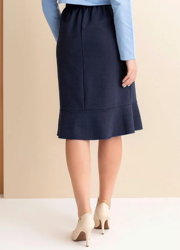 Rosalie - Saia Marinho com Babado 2