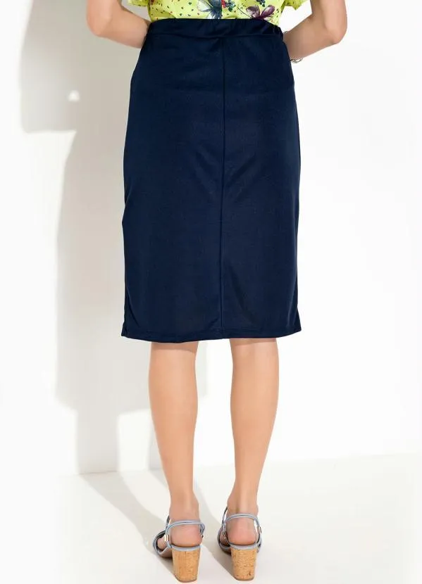 Rosalie - Saia Marinho com Botão 2