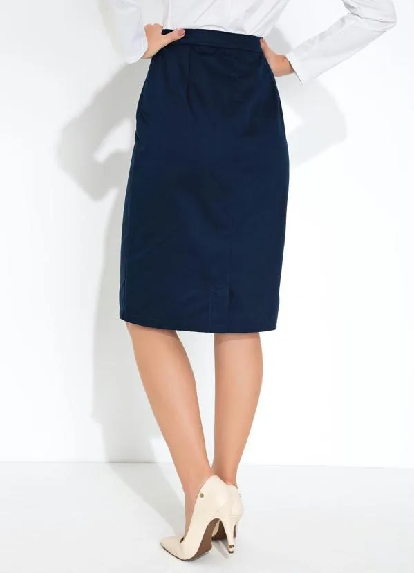 Rosalie - Saia Marinho com Fenda 2