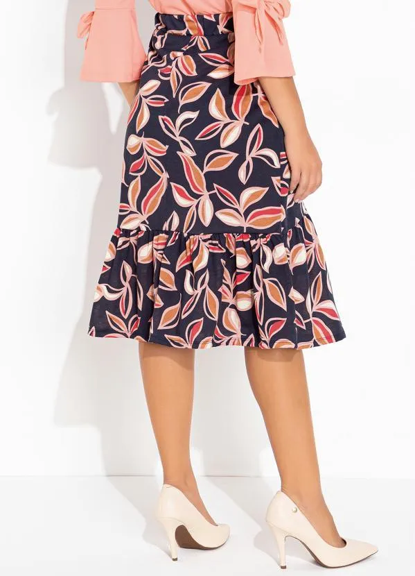 Rosalie - Saia Marinho com Franzido 2