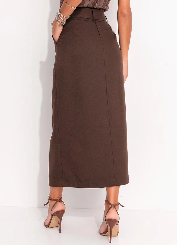 Quintess - Saia Marrom em Alfaiataria 2
