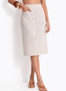 Saia Natural em Jacquard Texturizado