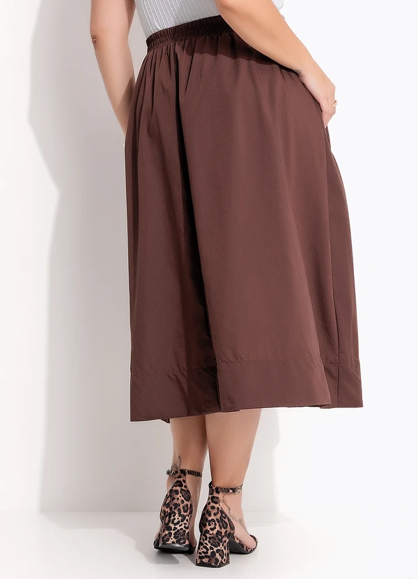 Quintess - Saia Marrom em Tricoline 10