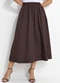 Quintess - Saia Marrom em Tricoline - variação: Marrom