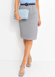 Saia Mescla Claro em Malha Colm�ia