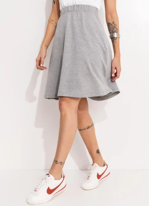 Bimini - Saia Mescla Claro em Moletom - BIMINI