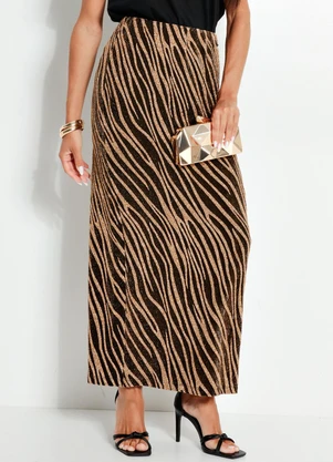 Colcci - Saia Metalizada Dourado - COLCCI