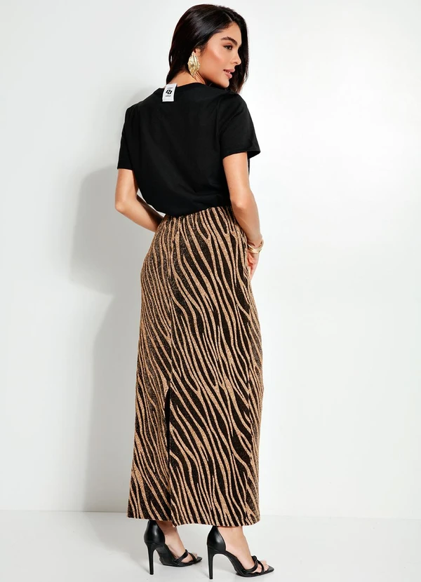 Colcci - Saia Metalizada Dourado 4