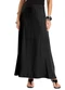 Dianna - Saia Midi Acetinada Preto - variação: Preto