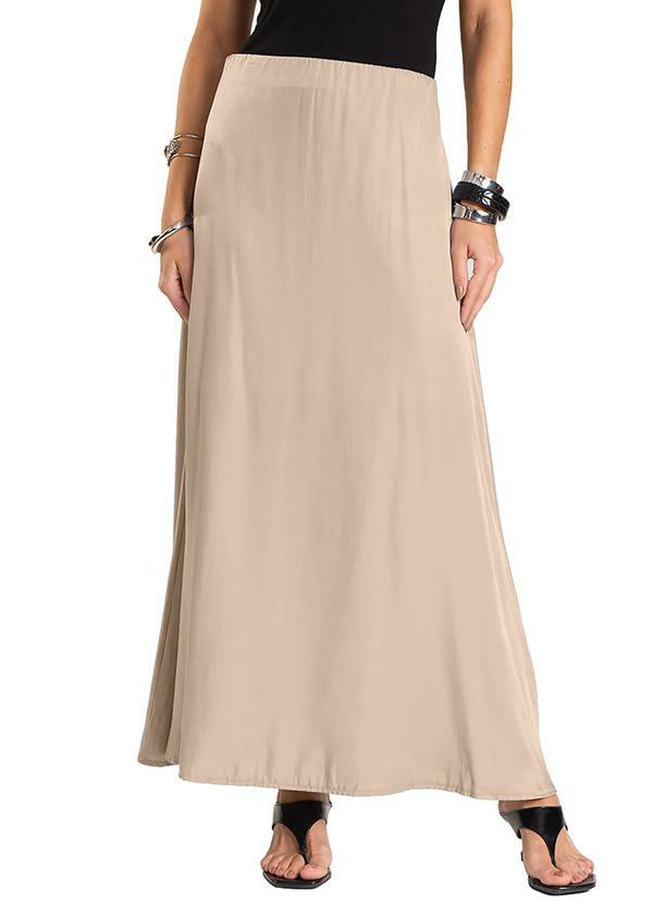 Dianna - Saia Midi Acetinada Rosa