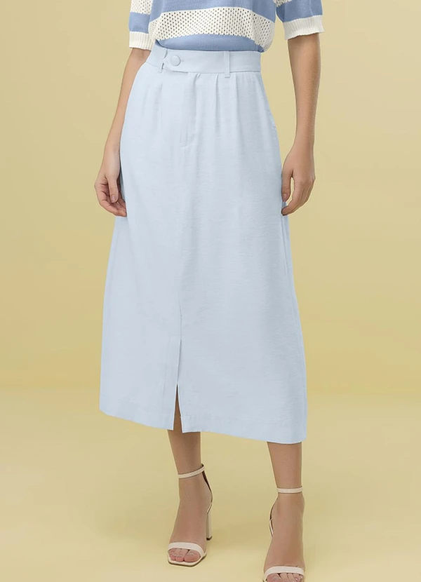 Angel - Saia Midi Alfaiataria Azul