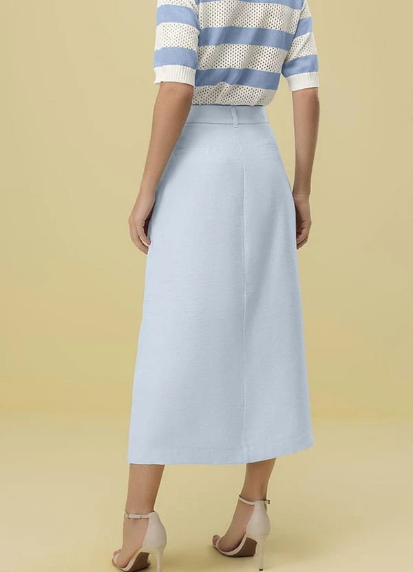 Angel - Saia Midi Alfaiataria Azul 2