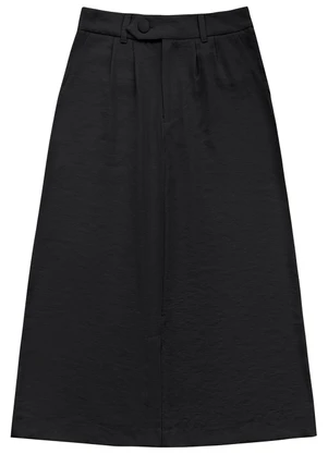 Angel - Saia Midi Alfaiataria Preto - ANGEL