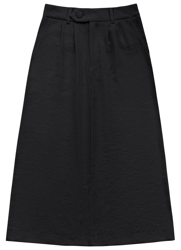 Angel - Saia Midi Alfaiataria Preto