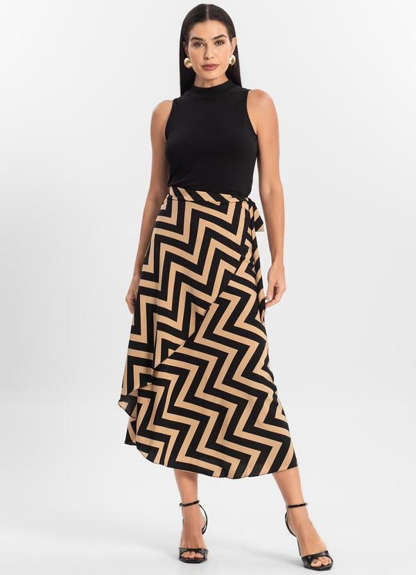 Select - Saia Midi Amarração Envelope Marrom 3