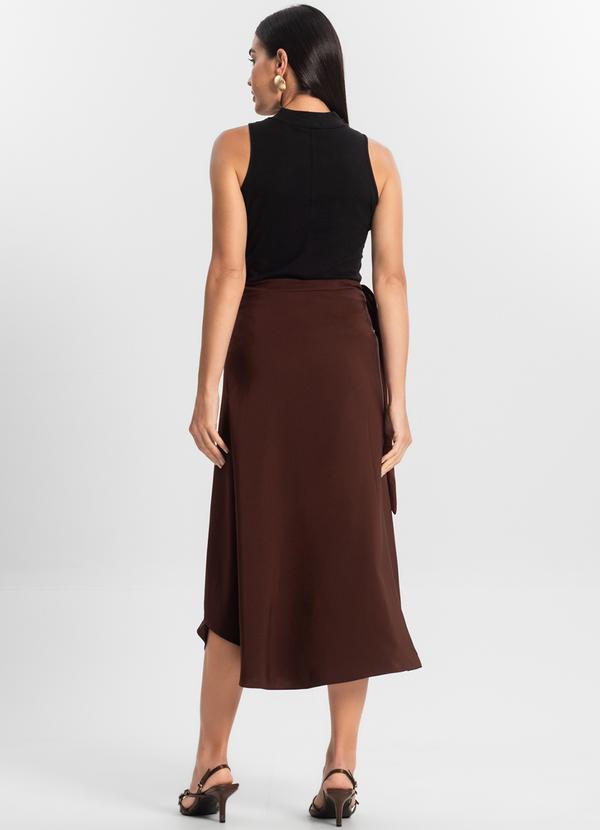 Select - Saia Midi Amarração Envelope Marrom 4