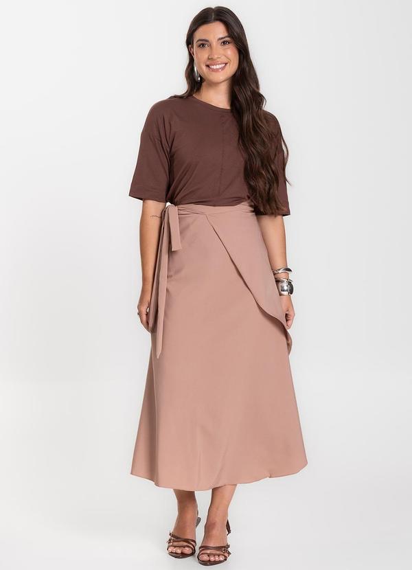 Select - Saia Midi Amarração Envelope Marrom 3