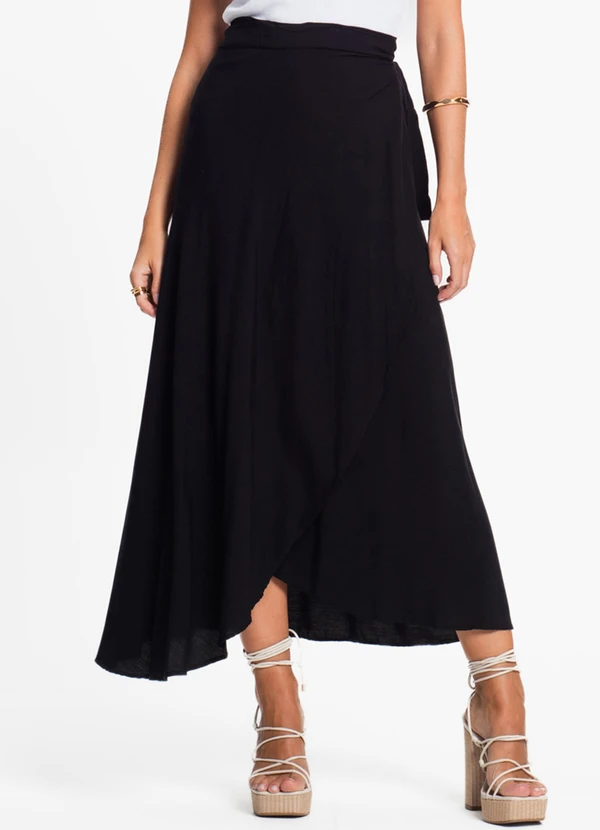 Select - Saia Midi Amarração Envelope Preto