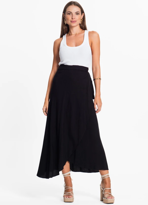 Select - Saia Midi Amarração Envelope Preto 3