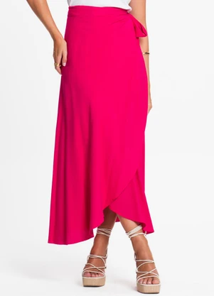 Select - Saia Midi Amarração Envelope Rosa - SELECT