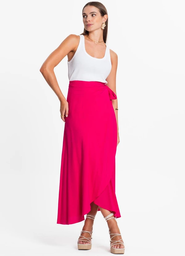 Select - Saia Midi Amarração Envelope Rosa 3