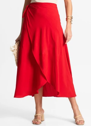 Select - Saia Midi Amarração Envelope Vermelho - SELECT