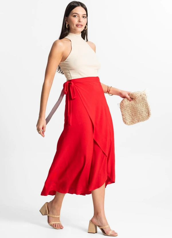 Select - Saia Midi Amarração Envelope Vermelho 5