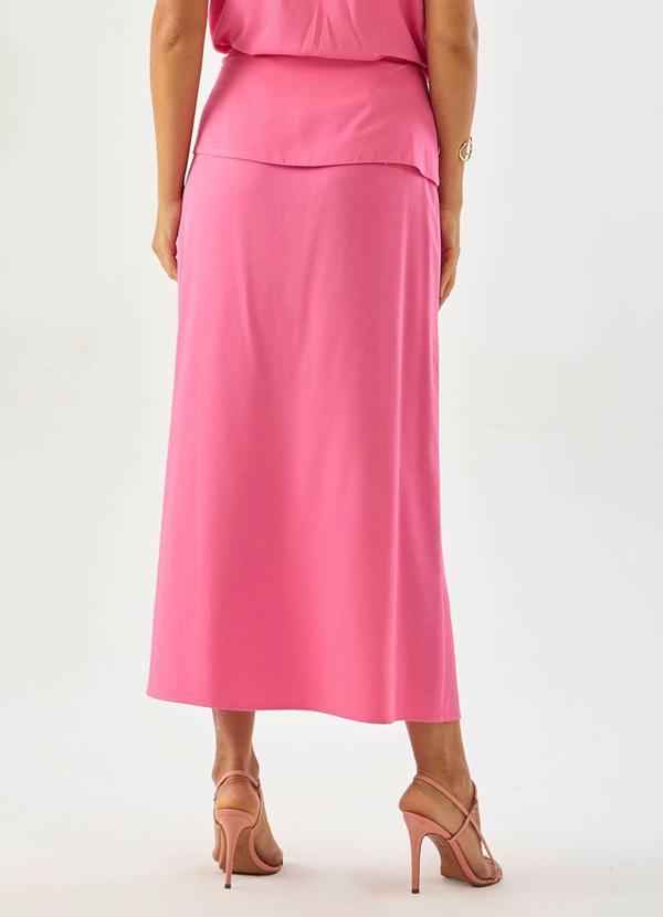 Carlota Costa - Saia Midi Amarração Rosa 2