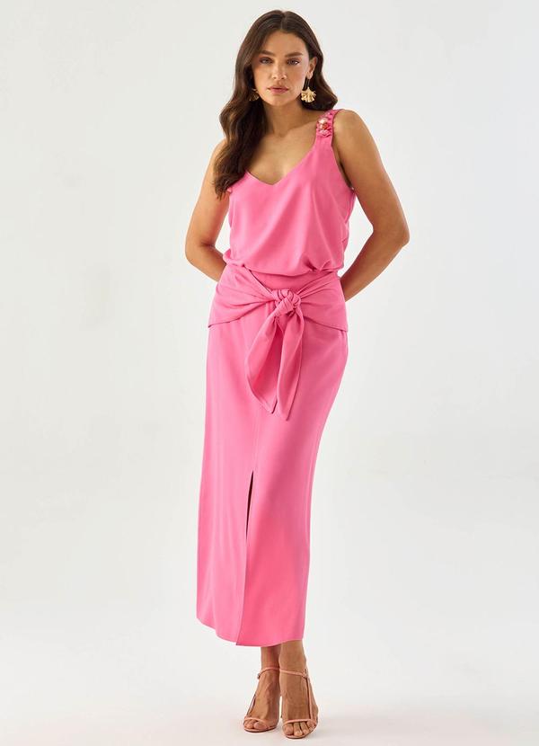 Carlota Costa - Saia Midi Amarração Rosa 3