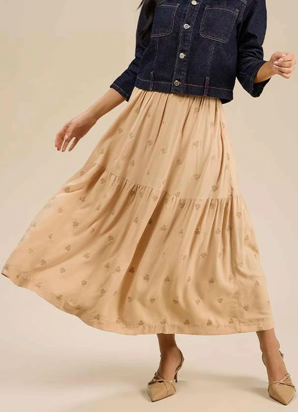 Angel - Saia Midi Bege