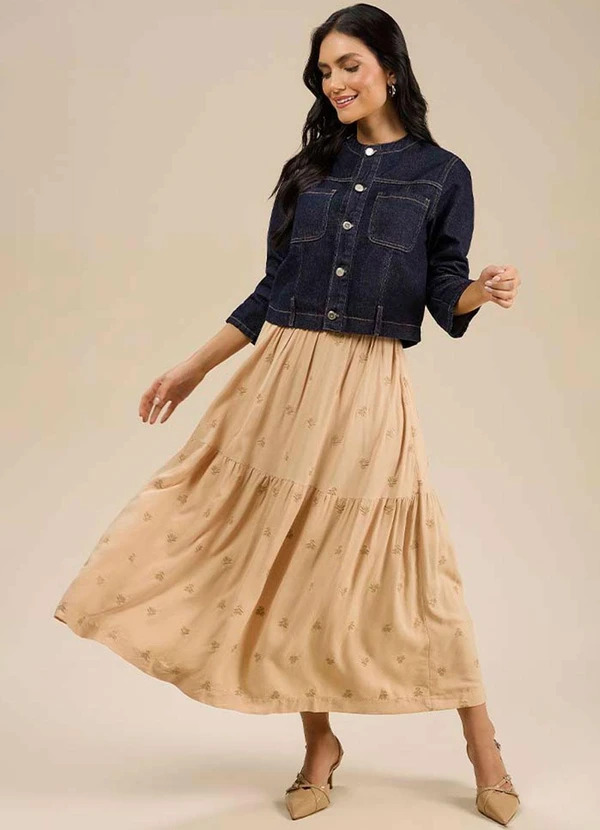 Angel - Saia Midi Bege 3