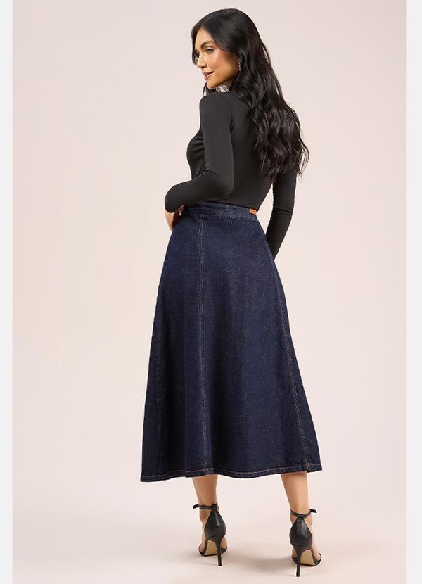 Angel - Saia Midi Denim Azul 2