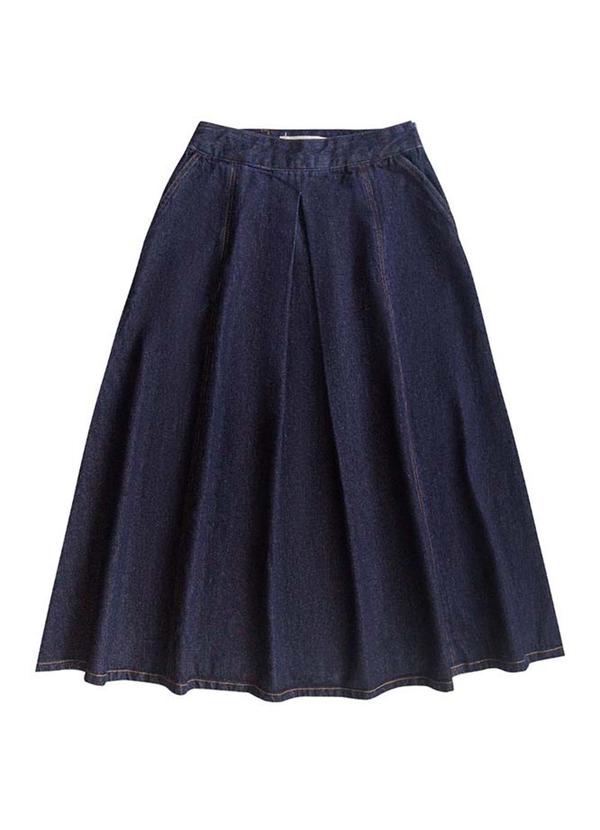 Angel - Saia Midi Denim Azul 3