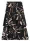 Outlet - Saia Midi Babado Feminino Vermelho - variação: Preto
