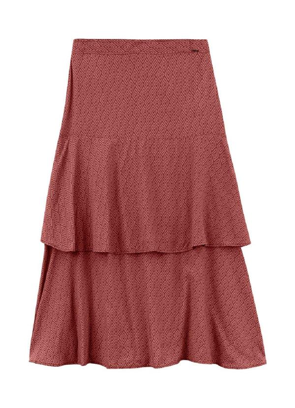 Rezzato - Saia Midi Babado Feminino Vermelho