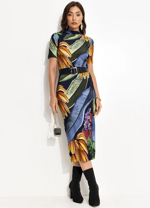 Farm - Saia Midi Banana Uva Verde 3